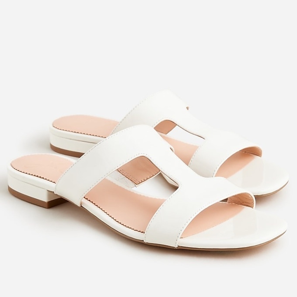 J.Crew Hazel cutout sandals in patent leather